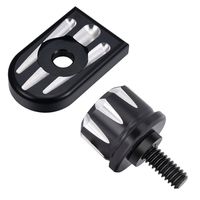 Amazicha Seat Bolt Screw Cover Tab Mount Knob Black Kit for Harley Davidson 1996-2019