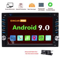EINCAR Android 9.0 2 Din Car Stereo Double Din Radio In Dash GPS Navigation Touch Screen Bluetooth Head Unit Phone Mirroring Dual CAM-IN WIFI Steering Wheel Control External Microphone 3G/4G+FREE Back