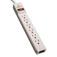 Tripp Lite 6 Outlet Surge Protector Power Strip, Black, 8ft Cord, Tel/Modem Protection, RJ11, 20,000 INSUANCE (TLP608TEL)