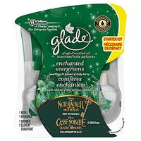 Glade Holiday Collection Plugin Scented Oil Air Freshener Starter Kit, Enchanted Evergreens Scent, 1 Count