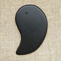 Leoie Massage Board Jade Massage Stone Facial Massage Black Natural Stone 10.3x5.8cm 8#