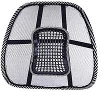 Mesh Lumbar Back Support Lightweight,Embedded with Massage Beads Pegs Cushion Ideal for Home Office Auto Car Seat Chair Massage Breathable Relief from Back, Joint, Arthritis Pain - Black