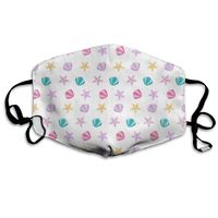 YUIOP Seashell Starfish Printed Mask Neutral Mask for Men and Women Polyester Dust-Proof Breathable Mask