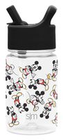 Simple Modern Disney 12oz Summit Kids Tritan Water Bottle with Straw Lid for Toddler - Dishwasher Safe Travel Tumbler - Disney: Mickey Retro
