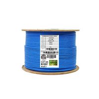 Infinity Cable CAT6A Shielded CMR Riser 10G, 23AWG, F/UTP, 650MHz, Solid 100% Bare Copper, 1000 Feet, UL Certified, Bulk Ethernet Cable Reel, Blue