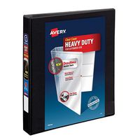Avery Heavy-Duty View Binder, 1" One-Touch Slant Rings, 250-Sheet Capacity, DuraHinge, Black (79699)