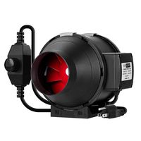 VIVOHOME 4 Inch 188 CFM Black Round Exhaust Inline Duct Fan with Variable Speed Controller for Indoor Garden Ventilation
