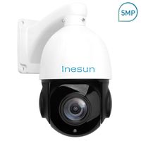 Inesun PTZ IP Security Camera 5 Megapixels Super HD 2592x1944 Pan Tilt 18X Optical Zoom H.264/H.265 Medium Speed Dome IP Camera 4.5 Inch Mini IP66 Waterproof Outdoor IR Camera Support Onvif 2.4