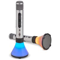 Singing Machine 2-Pk. Duet Karaoke Microphones with Portable Bluetooth Speaker