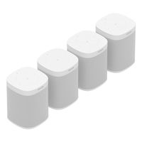 Sonos One (Gen 2) Multi-Room Voice Controlled Smart Speakers Bundle (4-Pack) - White