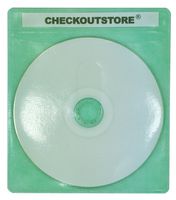 CheckOutStore (100) Premium CD Double-Sided Storage Plastic Sleeve (Green)