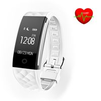 FUNSUO S2 Heart Rate Smart Bracelet IP67 Fitness Tracker for Android and iOS Smartphones (White)