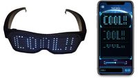 B-Lit Customizable Bluetooth LED Glasses - Wireless Light Up Glasses Display Your Custom Message and Animations - Flashing Glasses for Raves - Parties - Festivals - Concerts, Be Seen!