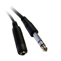 ACL 10 Feet Black 1/4 inch Male to 1/4 inch Female Stereo Cable, TRS, Balanced