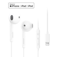 Lightning Connector Earbuds Headphones Earphones with Microphone MFi-Certified Compatible with iPhone 11 Pro Max X XS Max XR iPhone 8 Plus iPhone 7 Plus isooco S1
