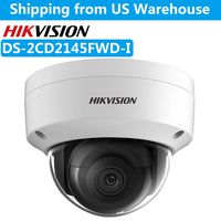 Hikvision 4MP Darkfighter PoE IP Camera, DS-2CD2145FWD-I 2.8mm Fixed Lens, Outdoor WDR IR Video Surveillance Security Camera with SD Card Slot, IP67 IK10 H.265+,English Version