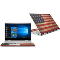 MightySkins Skin Compatible with HP Envy x360 Convertible 15" (2018) - Vintage Flag | Protective, Durable, and Unique Vinyl Decal wrap Cover | Easy to Apply, Remove | Made in The USA