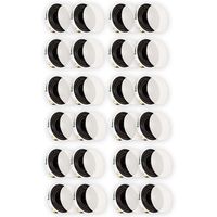 Theater Solutions TSQ670 Flush Mount 70 Volt Speakers with 6.5" Woofers in Ceiling 12 Pair Pack