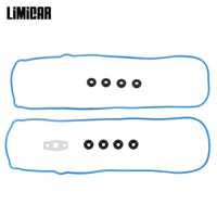 LIMICAR Rubber Valve Cover Gasket Set with Grommets VS50250A VS50504R1 Compatible with 1999-2014 Chevy GMC Pontiac Cadillac 4.8L 5.3L 6.0L 6.2L 7.0L Vortec Gasket Kit