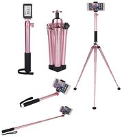 Phone Tripod, COMAN 2-in-One Aluminum Camera Tripod Kit Compact Tripod with Detachable Selfie Stick for Travel with Bluetooth Remote and Phone Adapter for iPhone Phone and Digital Camera