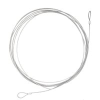 16.5Ft Security Safety Cable Luggage Lock Safety Cable Wire with Braided Steel Coated Double Loop by CPACC