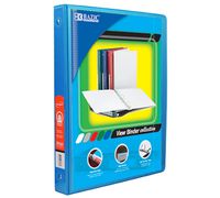 BAZIC 1/2" Cyan 3-Ring View Binder w/ 2-Pockets Case of 12 (4105-12)