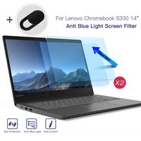 2-Pack 14" Anti Blue Light Screen Protector for Acer Chromebook 14 / HP Chromebook 14 /Dell Latitude 14 /HP Stream 14 /Lenovo Chromebook S330 Screen Filter with Webcam Cover