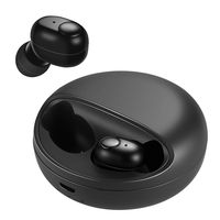 True Wireless Earbuds Lucky Bluetooth 5.0 Headphones TWS in-Ear Earphones with aptX Sound, CVC Noise-Cancelling Dual Microphones, Charging Case, 25-H Playtime and Secure Fit (Black)