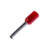 Panduit FSD77-8-D Insulated Ferrule, Single Wire, 18 AWG (1.0mm²), 0.31-Inch Pin Length, Red DIN End Sleeve (500-Pack)