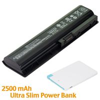 BattpitTM Laptop/Notebook Battery Replacement for HP 586021-001 (4400 mAh / 48Wh) with 2500mAh Power Bank/External Battery for Micro USB & USB Type C.