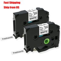 Thxoner Compatible Standard Laminated Label Tapes Brother P Touch TZe-231 TZe231 TZ-231 TZ231,for Brother PT-D210 PT-D400 PT-D400AD PT-1700 PT-1750,Black on White,0.47Inch x 26.2ft (12mm x 8m), 2 Pack