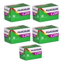 5 Rolls Fuji C200 35mm Film 135-36 FujiColor Fujifilm Color Print Expired 2014