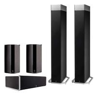 Definitive Technology BP9080 5.0 High Power Bipolar Tower Speaker Package with Integrated Subwoofers (Black)