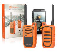 Power Talkie Off Grid Communication Device - Set of 2 Talk and Messenger Communicator, Wireless Mesh Networking, SOS Emergency Alert - Pairs to Smartphone, Powerful 6000mAh Battery, 1-3 Miles Range