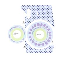 Ngaantyun Sunflowers Floral Mini Instant Camera Sticker for Fujifilm Instax mini 8 mini 9 (New Version) - Light blue