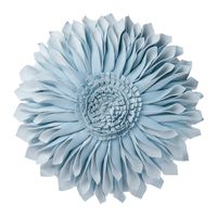 JWH 3D Sunflower Accent Pillow Handmade Round Cushion Decorative Pillowcase with Pillow Insert Home Office Chair Bed Living Room Decor Gift 18 Inch / 45 cm Solid Suede Sky Blue