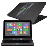 MightySkins Skin Compatible with Razer Blade Pro 17" - Thin Blue Line | Protective, Durable, and Unique Vinyl Decal wrap Cover | Easy to Apply, Remove, and Change Styles | Made in The USA