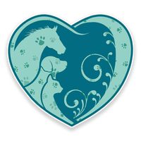 Horse Dog Cat Heart Paw Print Vinyl Sticker Decal Laptop Car Bumper Sticker Travel Luggage Car iPad Sign Fun 5"