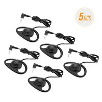 Andoer Single Side Headset Headphone Dual Channel Earphone 3.5mm Plug for Laptop PC Skype VoIP ICQ (5 Pcs)
