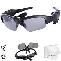 Bluetooth Sunglasses Glasses Wireless Music Sunglasses Sport Outdoor Stereo Headphones Handsfree Headset Compatible with Android Samsung Galaxy S5 S6 Edge S7 Edge S8 S9 LG Smartphones Tablets iPad