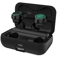 HolyHigh True Wireless Stereo Bluetooth 5.0 Earbuds with 3000mAH Charging Case,120H Playtime/Deep Bass/Noise Cancellation/Waterproof Earphones, in-Ear Headphones with Built-in Mic for iPhone Android
