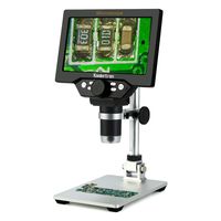 7 inch LCD Digital USB Microscope with 8G TF Card,Koolertron 12MP 1-1200X Magnification Handheld Camera Video Recorder,8 LED Light,Rechargeable Battery for Circuit Board Repair Soldering PCB Coins