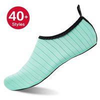 Womens and Mens Kids Water Shoes Barefoot Quick-Dry Aqua Socks for Beach Swim Surf Yoga Exercise (TW.Green, XXL)