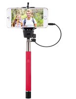 Vivitar VIV-TR-365-RED Smartphone Selfie Wand with Built-In Shutter Release (Red)