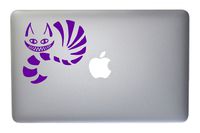 Cheshire Cat Vinyl Decal for MacBook, Laptop or Other Device 5 Inch (Purple)