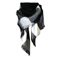 Tsmile Women Stylish Plaid Blanket Oversized Cozy Scarf Chunky Cashmere Blend Tartan Wrap Lattice Shawl 2019