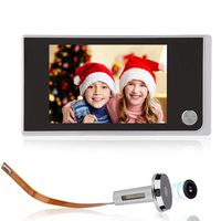 Mugast Visual Doorbell, Visible Cat's Eye，3.5" Digital LCD Display, 120 Degrees Wide Angle, Browser Photo, Visual Surveillance Electronic Cat Eye Camera, OV Industrial HD Color Image Sensor