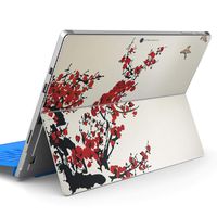 igsticker Ultra Thin Premium Protective Back Stickers Skins Universal Tablet Decal Cover for Microsoft Surface Pro 4/ Pro 2017/ Pro 6(2018) 005383 Japanese Style　Japanese Pattern　Flower　Bird