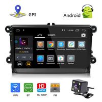 Podofo Car Stereo for VW Double Din Android 8.0 Car Radio for Volkswagen 9 Inches Touch Screen Car Player Support RDS/FM/AM/USB/SD/GPS Navigation Head Unit for VW Passat Golf Jetta Polo