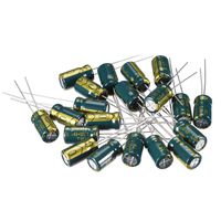 uxcell Aluminum Radial Electrolytic Capacitor Low ESR Green with 100uF 35V 105 Celsius Life 3000H 6.3 x 11 mm High Ripple Current,Low Impedance 20pcs